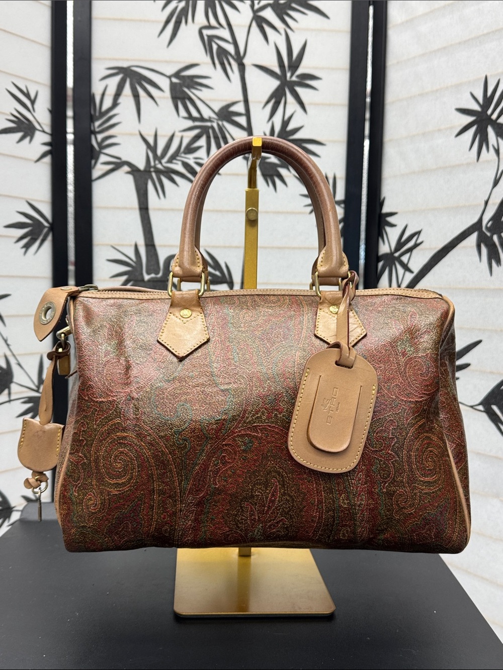 Etro Paisley Boston Bag